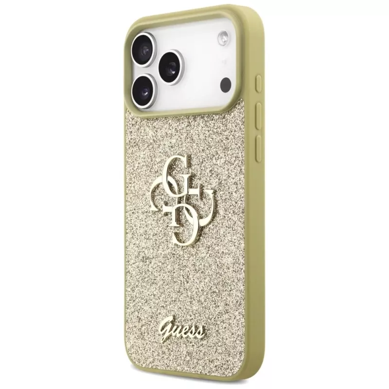 Guess Fixed Glitter Big 4G Θήκη για iPhone 17 Pro Max (Χρυσό)