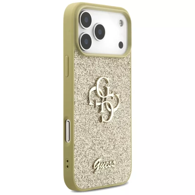 Guess Fixed Glitter Big 4G Θήκη για iPhone 17 Pro Max (Χρυσό)