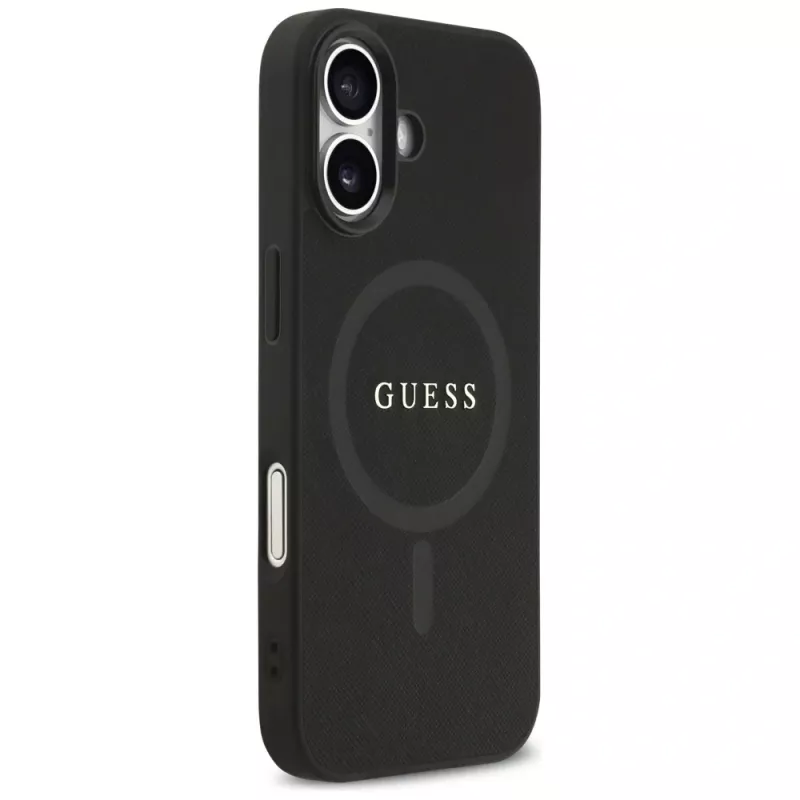 Guess Saffiano Classic Logo MagSafe Θήκη για iPhone 17 Μαύρο