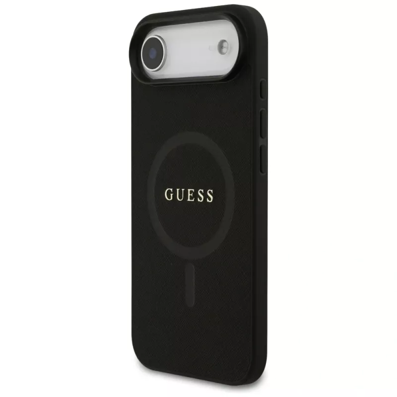 Guess Saffiano Classic Logo MagSafe Θήκη για iPhone Air, Μαύρο