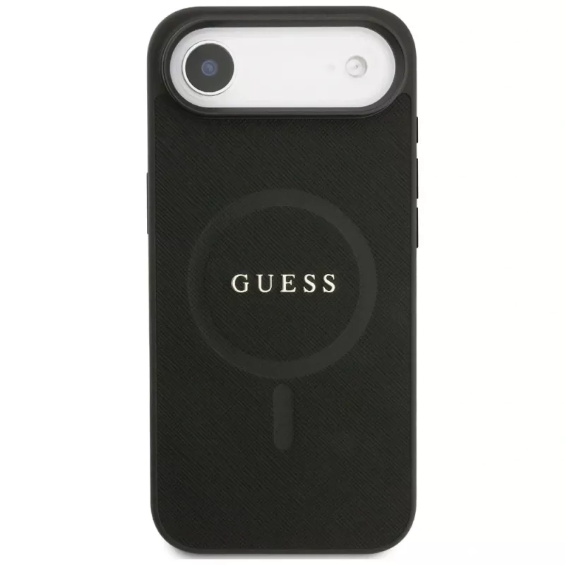 Guess Saffiano Classic Logo MagSafe Θήκη για iPhone Air, Μαύρο
