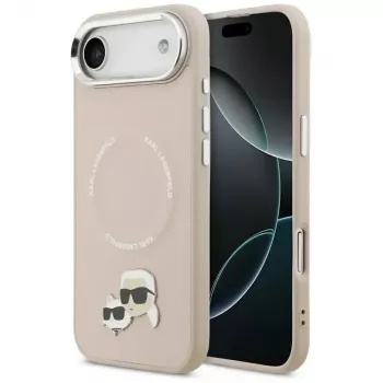 KARL LAGERFELD Karl & Choupette Pins MagSafe Θήκη για iPhone Air Ροζ