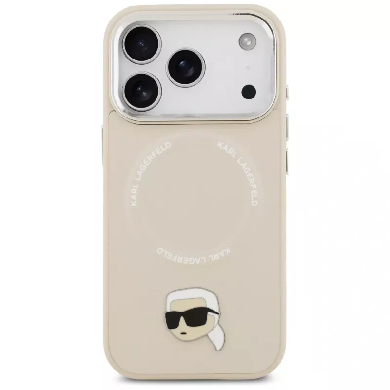 KARL LAGERFELD Karl Pin MagSafe Θήκη για Apple iPhone 15 Pro Max, Μπεζ