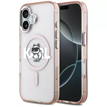 Karl Lagerfeld IML Choupette Sketch Logo MagSafe Θήκη για iPhone 17, Ροζ