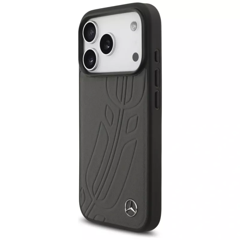 Δερμάτινη θήκη Mercedes Large Laurel Leaf MagSafe για iPhone 17 Pro ανθρακί