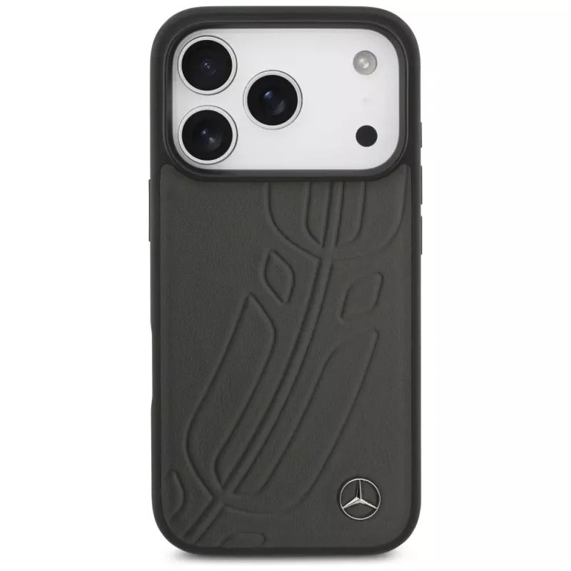 Δερμάτινη θήκη Mercedes Large Laurel Leaf MagSafe για iPhone 17 Pro ανθρακί