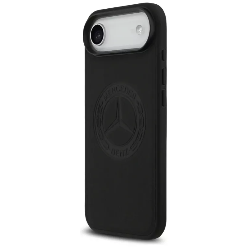 Mercedes Vintage Logo δερμάτινη θήκη MagSafe για iPhone Air μαύρη