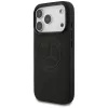 Mercedes Vintage Logo δερμάτινη θήκη MagSafe για iPhone 17 Pro μαύρη
