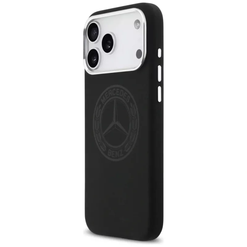 Mercedes Vintage Logo θήκη MagSafe σιλικόνης για iPhone 17 Pro Max μαύρη