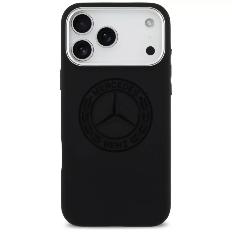 Mercedes Vintage Logo θήκη MagSafe σιλικόνης για iPhone 17 Pro Max μαύρη
