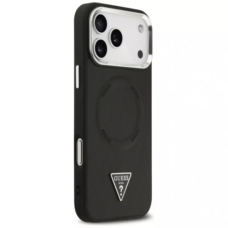 Θήκη Guess Triangle Logo MagSafe για Apple iPhone 17 Pro (μαύρο)