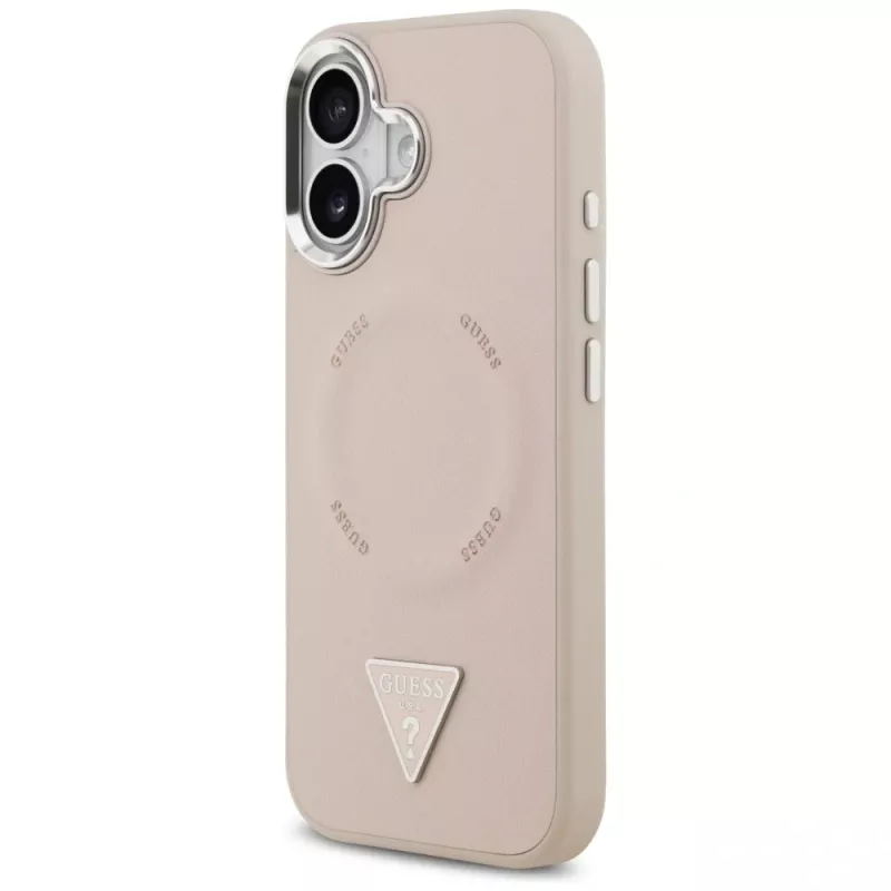 Θήκη Guess Triangle Logo MagSafe για iPhone 17 (ροζ)