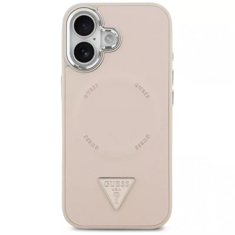 Θήκη Guess Triangle Logo MagSafe για iPhone 17 (ροζ)