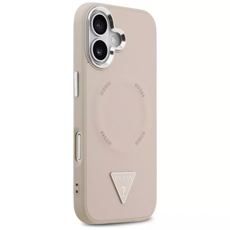 Θήκη Guess Triangle Logo MagSafe για iPhone 17 (ροζ)