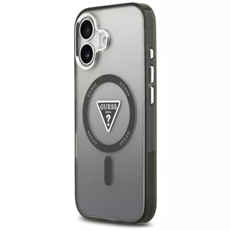 Θήκη Guess IML Gradient Triangle Logo MagSafe για iPhone 17 μαύρο