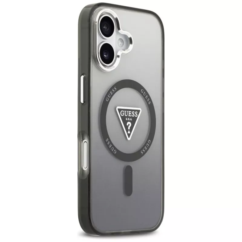 Θήκη Guess IML Gradient Triangle Logo MagSafe για iPhone 17 μαύρο