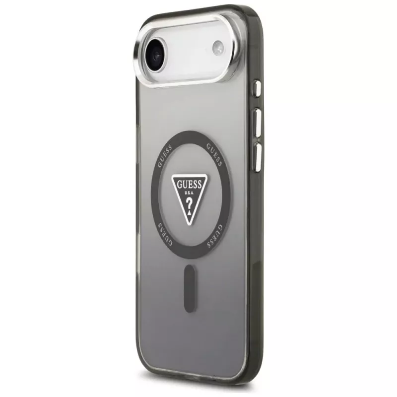 Θήκη Guess IML Gradient Triangle Logo MagSafe για iPhone Air μαύρο