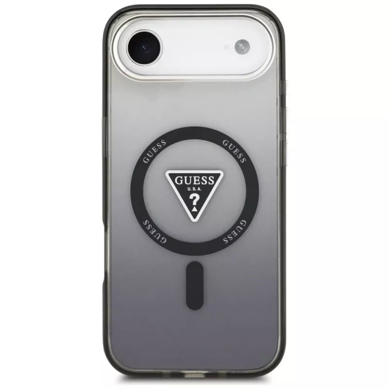 Θήκη Guess IML Gradient Triangle Logo MagSafe για iPhone Air μαύρο