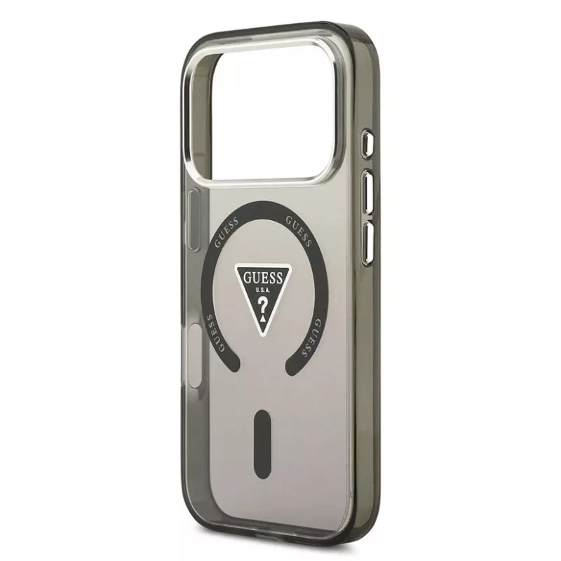 Θήκη Guess IML Gradient Triangle Logo MagSafe για iPhone 17 Pro μαύρο