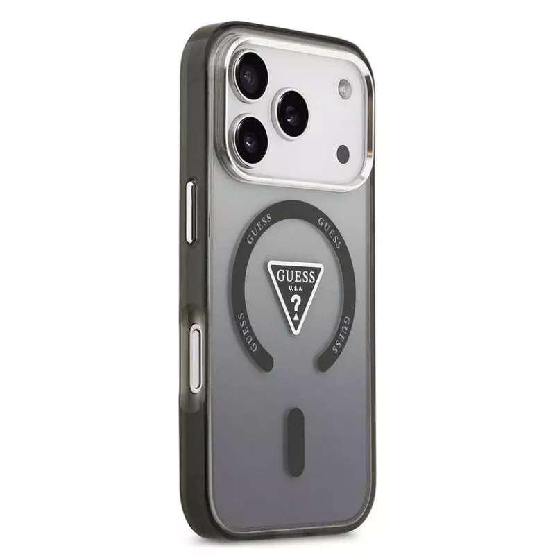 Θήκη Guess IML Gradient Triangle Logo MagSafe για iPhone 17 Pro μαύρο