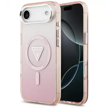 Θήκη Guess IML Gradient Triangle Logo MagSafe για iPhone Air ροζ