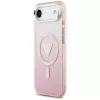 Θήκη Guess IML Gradient Triangle Logo MagSafe για iPhone Air ροζ