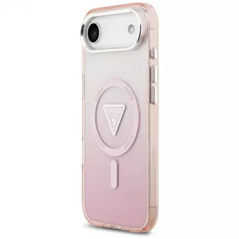 Θήκη Guess IML Gradient Triangle Logo MagSafe για iPhone Air ροζ