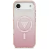 Θήκη Guess IML Gradient Triangle Logo MagSafe για iPhone Air ροζ