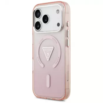 Θήκη Guess IML Gradient Triangle Logo MagSafe για Apple iPhone 17 Pro, ροζ