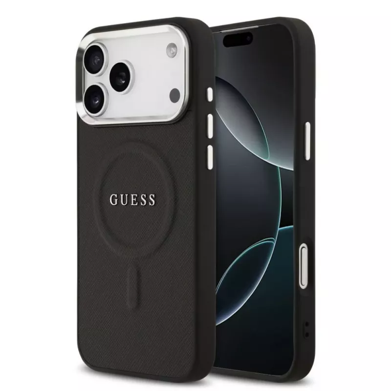 Θήκη Guess Classic Logo MagSafe για iPhone 17 Pro Max μαύρο