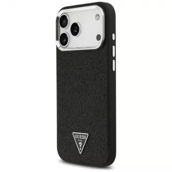 Θήκη Guess Glitter Triangle Logo MagSafe για iPhone 17 Pro Max μαύρο