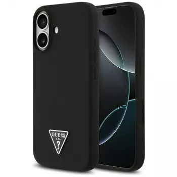 Θήκη Guess Silicone Triangle Logo MagSafe για iPhone 17 μαύρο