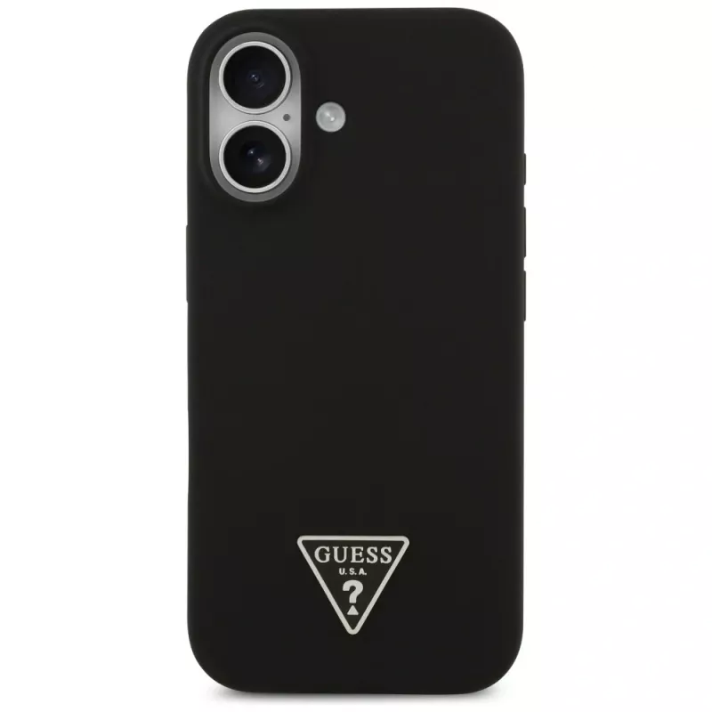 Θήκη Guess Silicone Triangle Logo MagSafe για iPhone 17 μαύρο