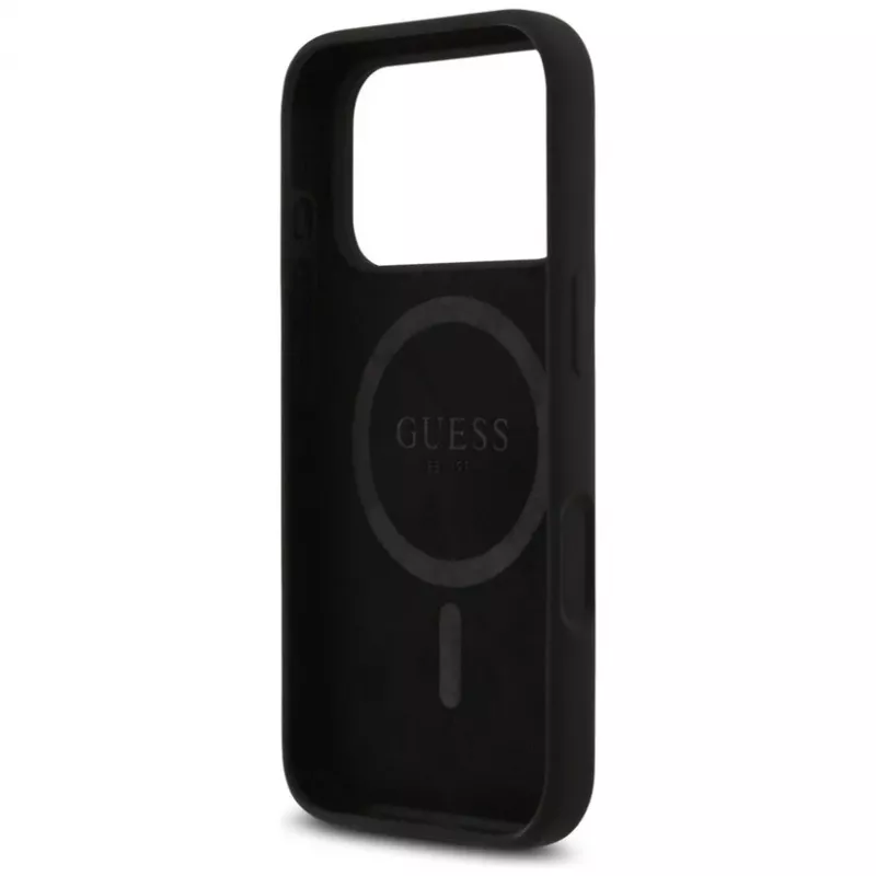 Θήκη Guess Silicone Triangle Logo MagSafe για iPhone 17 Pro Max (μαύρο)