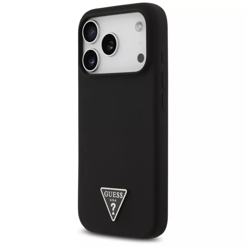 Θήκη Guess Silicone Triangle Logo MagSafe για iPhone 17 Pro Max (μαύρο)