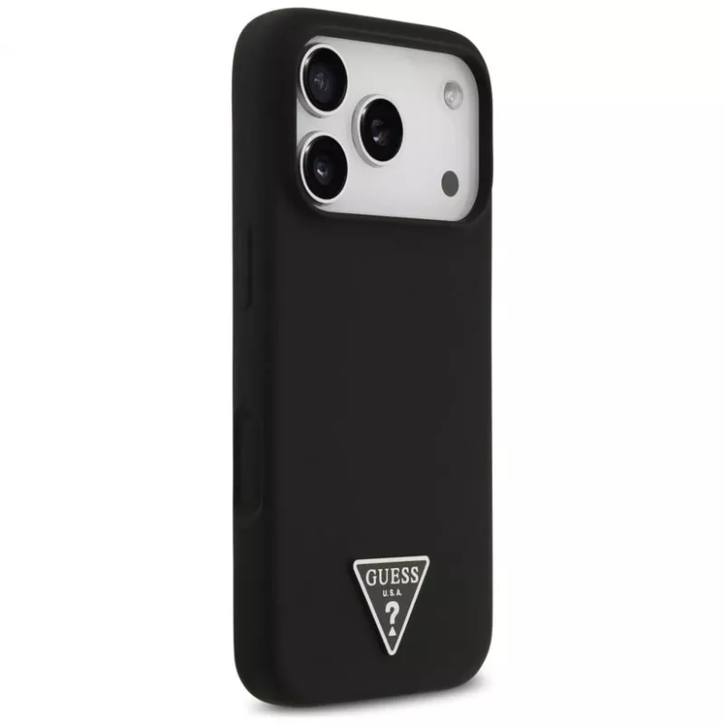 Θήκη Guess Silicone Triangle Logo MagSafe για iPhone 17 Pro Max (μαύρο)