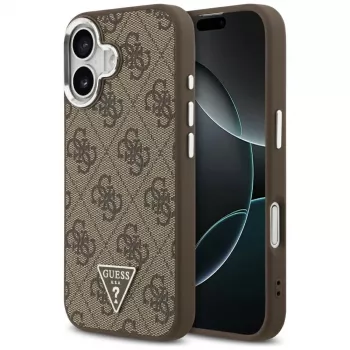 Θήκη Guess 4G Triangle Logo MagSafe για iPhone 17 (καφέ)