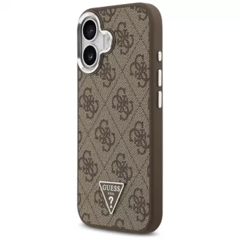 Θήκη Guess 4G Triangle Logo MagSafe για iPhone 17 (καφέ)