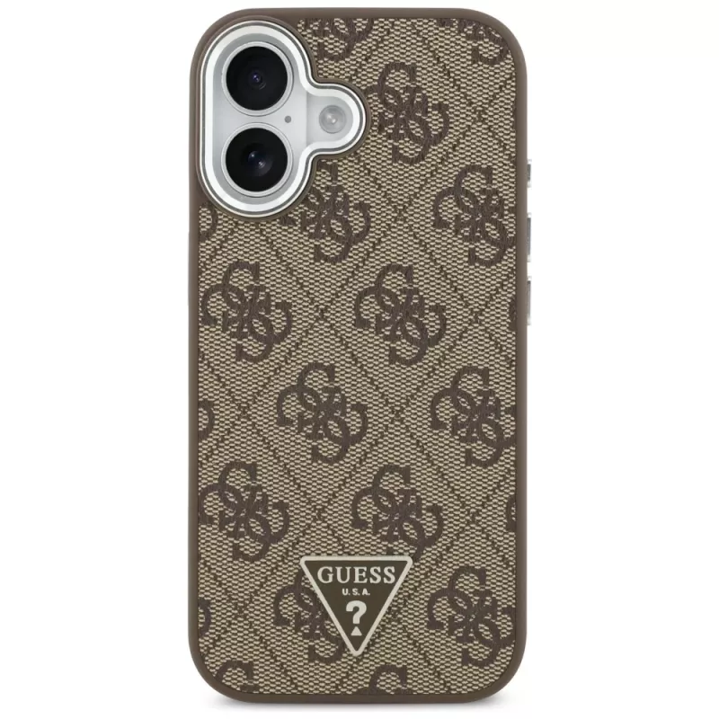 Θήκη Guess 4G Triangle Logo MagSafe για iPhone 17 (καφέ)