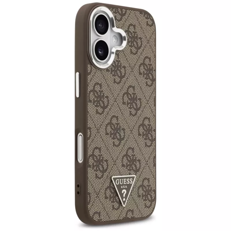 Θήκη Guess 4G Triangle Logo MagSafe για iPhone 17 (καφέ)