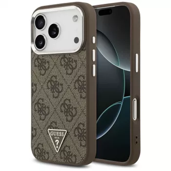 Θήκη Guess 4G Triangle Logo MagSafe για iPhone 17 Pro (καφέ)