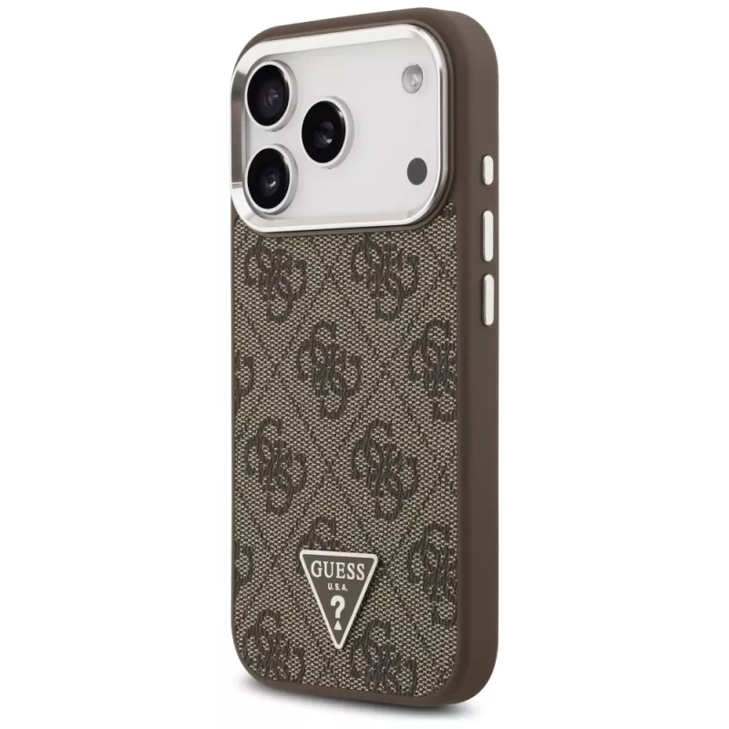 Θήκη Guess 4G Triangle Logo MagSafe για iPhone 17 Pro (καφέ)