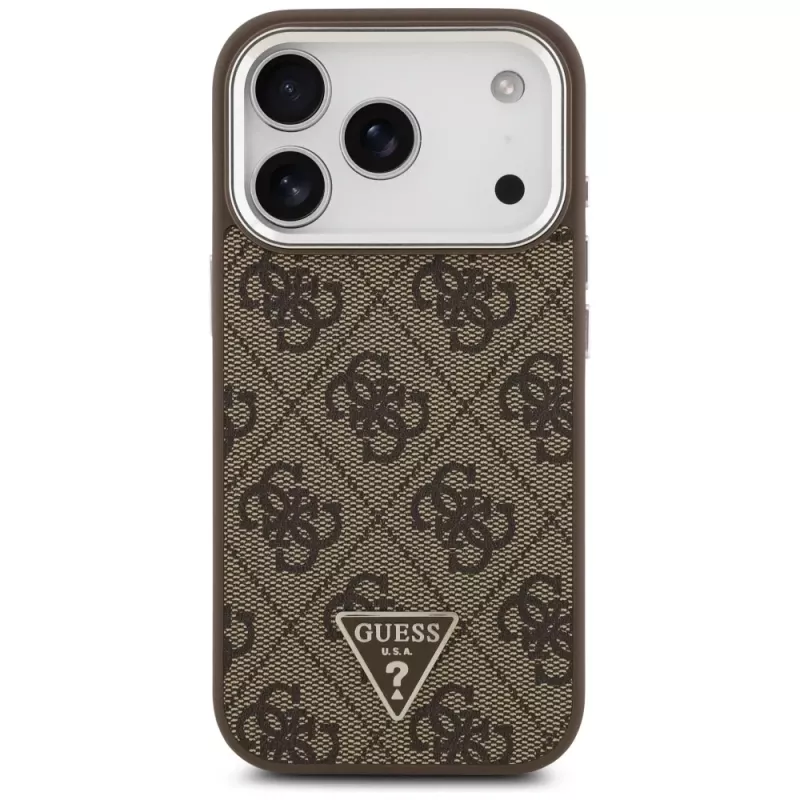 Θήκη Guess 4G Triangle Logo MagSafe για iPhone 17 Pro (καφέ)