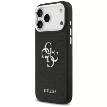 Guess Grained Big 4G Classic Logo θήκη για iPhone 17 Pro Max - μαύρο