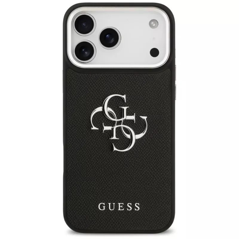 Guess Grained Big 4G Classic Logo θήκη για iPhone 17 Pro Max - μαύρο