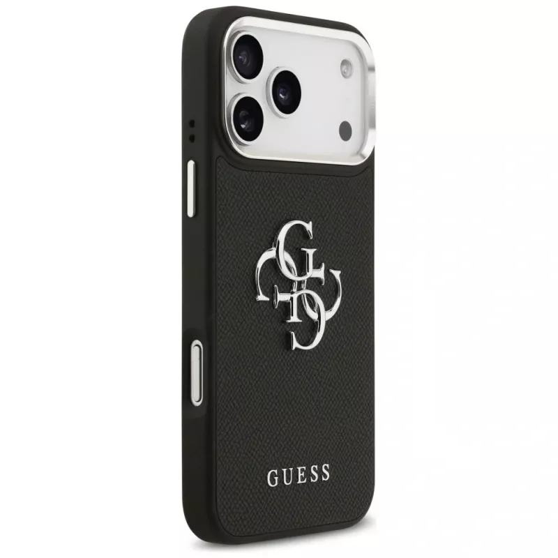 Guess Grained Big 4G Classic Logo θήκη για iPhone 17 Pro Max - μαύρο