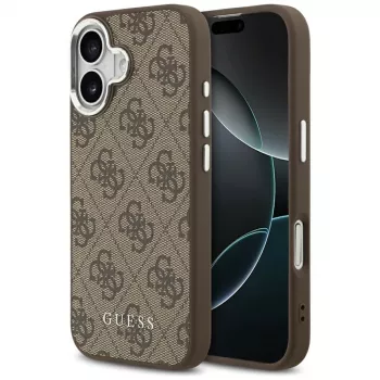 Guess 4G Classic Logo MagSafe θήκη για iPhone 17, καφέ