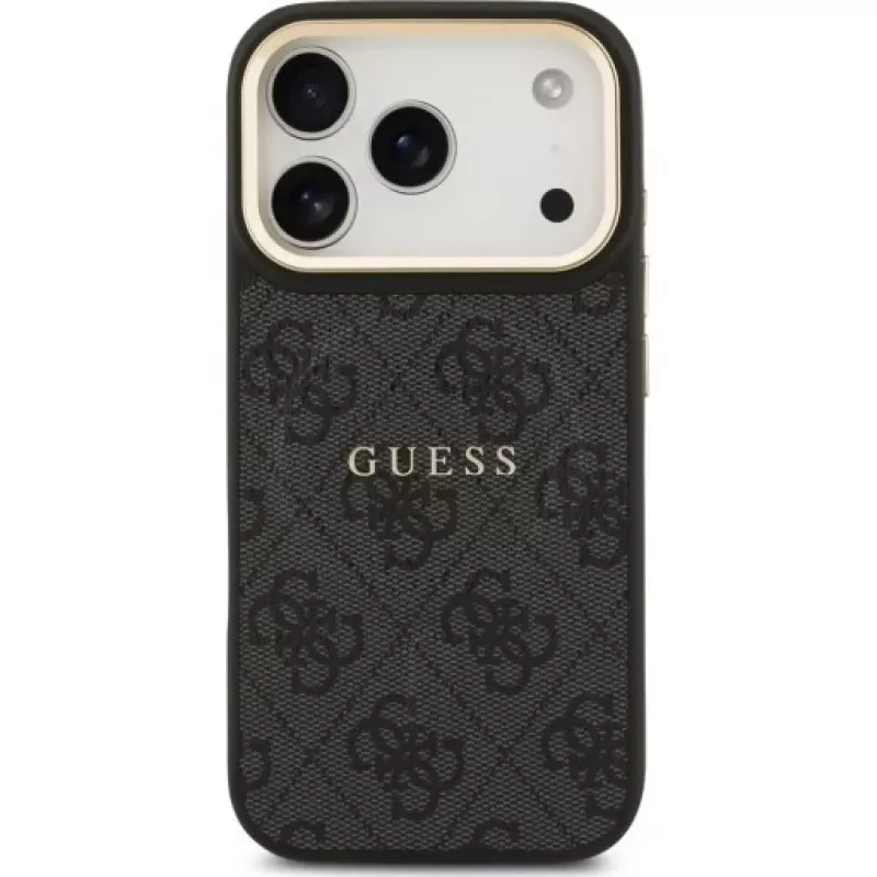 Guess 4G PU Classic Logo MagSafe θήκη πλάτης για Apple iPhone 17 Pro μαύρο