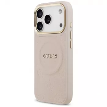 Guess Peony Hot Stamp MagSafe θήκη για iPhone 17 Pro, ροζ