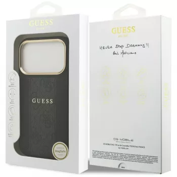 Guess 4G Stripe MagSafe θήκη για iPhone 17 Pro Max μαύρο